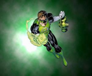 пазл Зелёный Фонарь, супергерой имеет мощность кольцо, которое является одним из наиболее мощное оружие во вселенной